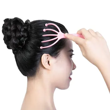 

1Pcs Five Finger Hair Held SPA Head Relax Massager Scalp Neck Stress Relief Massage Release Head Physician Steel Ball Massager