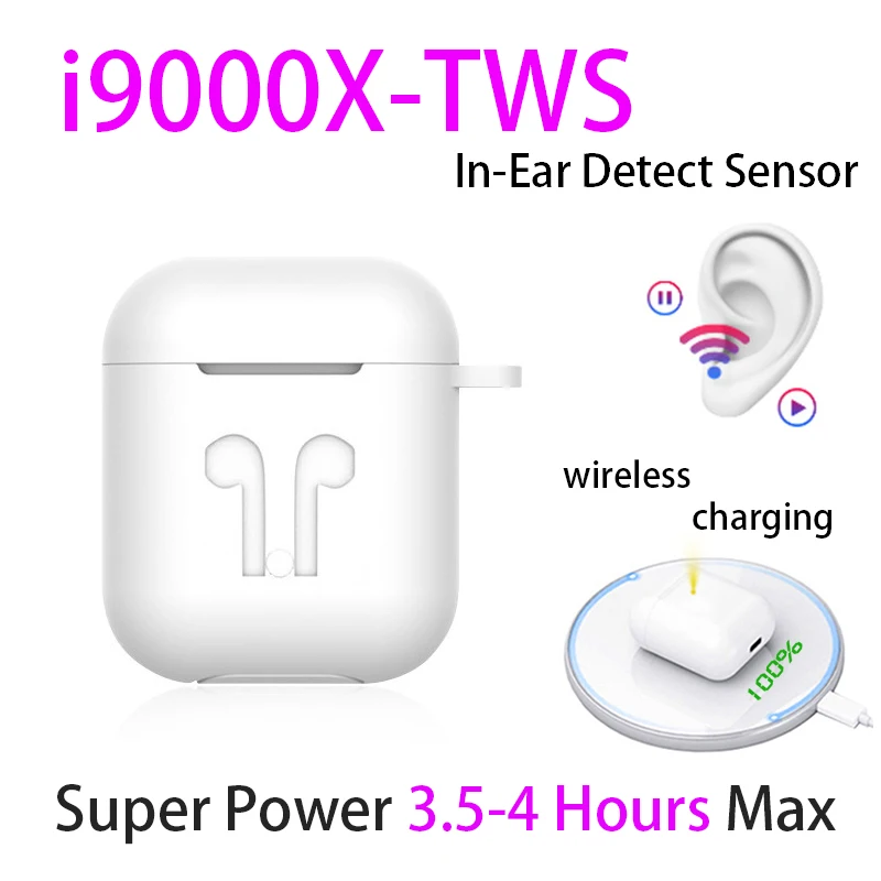 

Original i9000 X TWS 1:1 In-ear Blutooth Earphone Mini Wireless Sport Headsets Headphones Stereo Earbuds elari PK Aire 2 3 pro