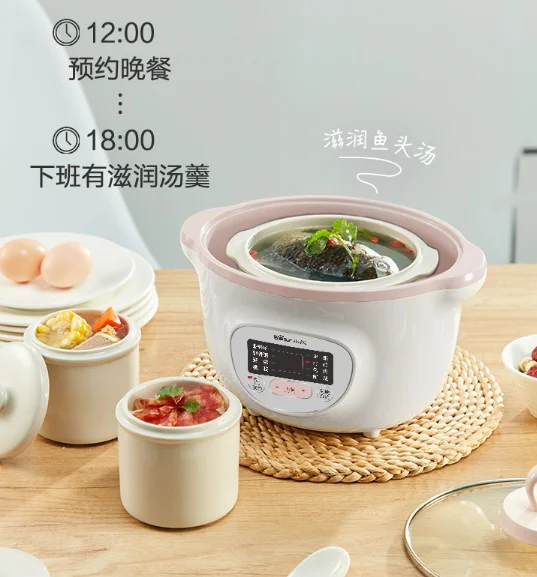 Home ceramic soup soup congee bird's nest electric stew J03