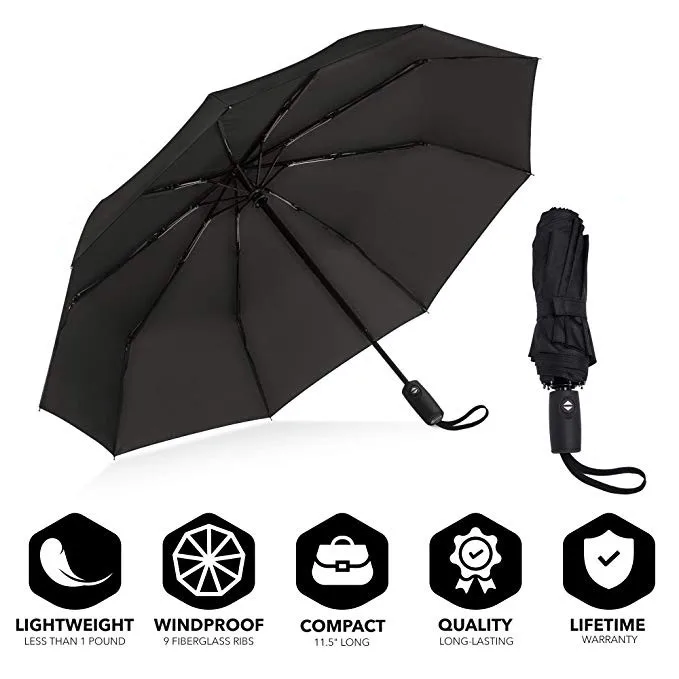 New Full Automatic Umbrella Rain Women Men 3Folding Light and Durable Strong Umbrellas Kids Rainy Sunny Wholesale Price