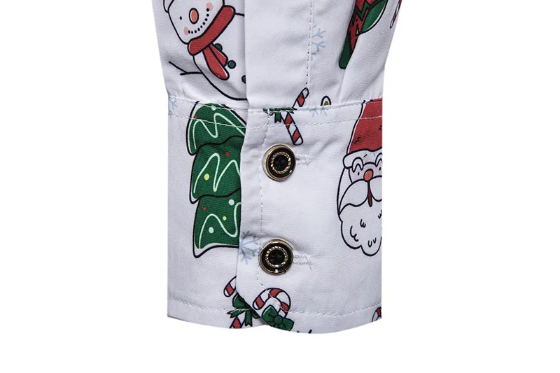 Рождественская Мужская рубашка с принтом снеговика и лося, мужские нарядные рубашки, повседневная приталенная белая сорочка со стоячим воротником, уличная блуза, одежда