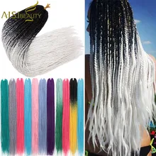 AISI BEAUTY Сенегальский твист 24''inch Ombre каникулы Косплей вязанные волосы для наращивания синтетические дреды для женщин