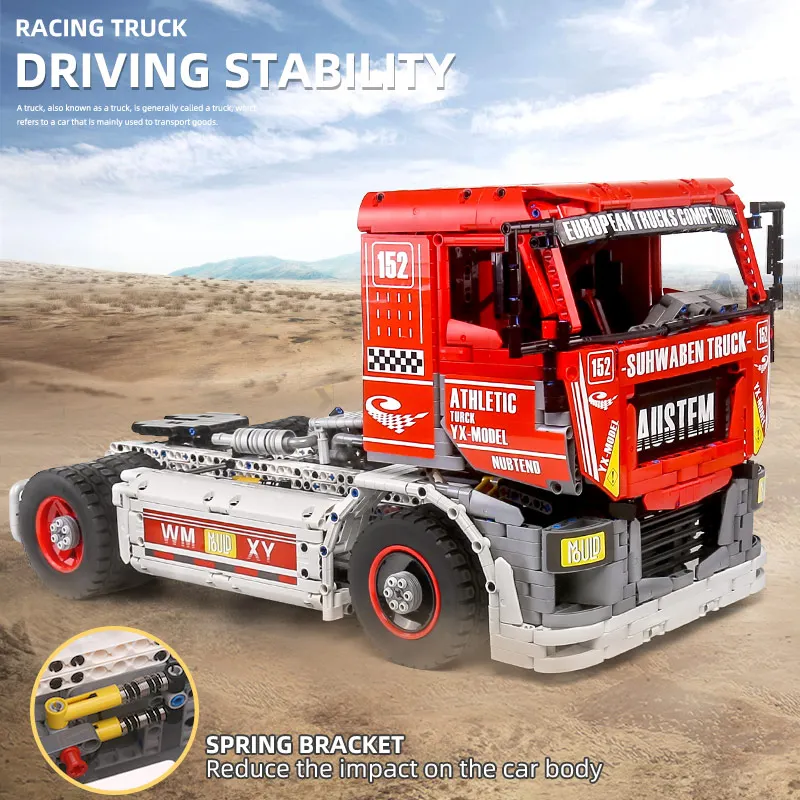 MOULD KING 13152 High-Tech Car Toys The MOC-27036 App Motorized Race Truck MkII Model Building Blocks