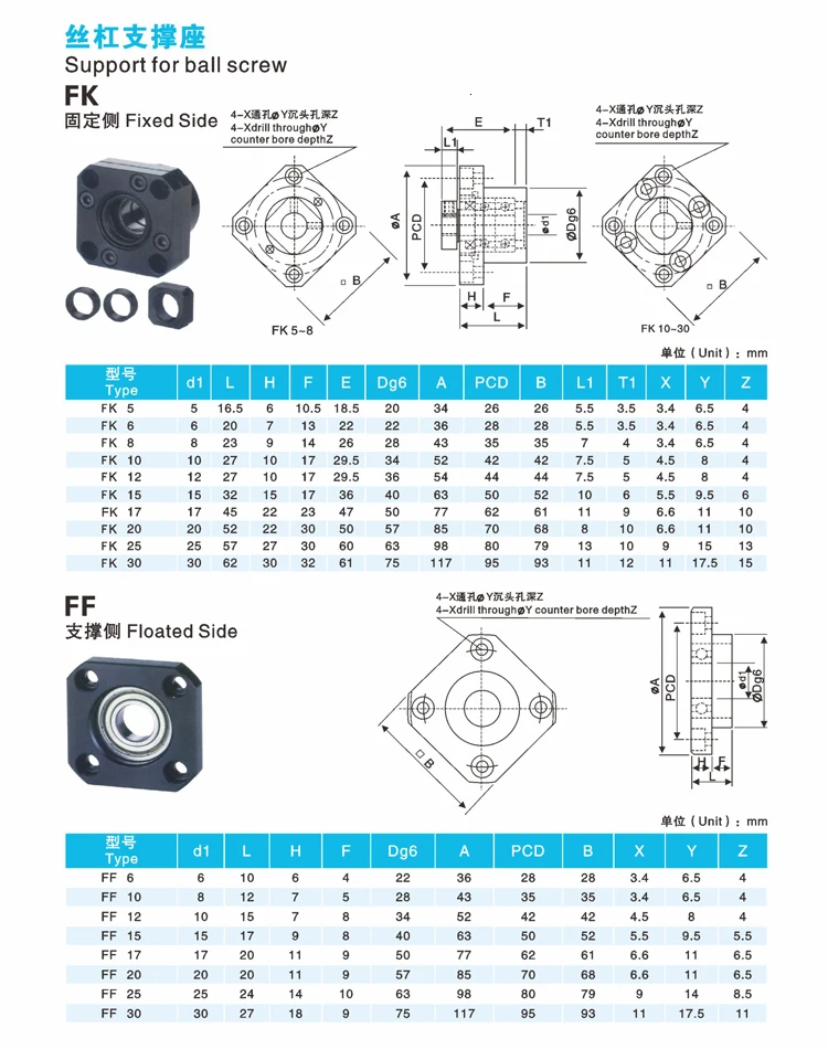 parafuso final suporte peças cnc bk bf10