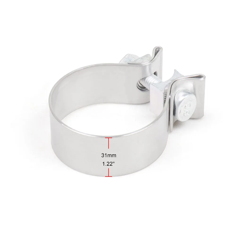 304 Stainless Steel Accuseal Clamp Butt Joint Narrow Band Exhaust Seal Clamp Exhaust Sleeve 2.0" 2.25" 2.5" 2.75" 3.0"