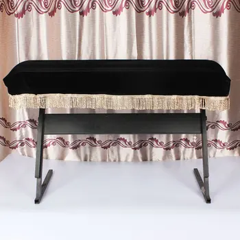 

1PC 61-Key Electronic Piano Keyboard Cover Protective Dustproof Pleuche Design Soft Velvet Cover Black