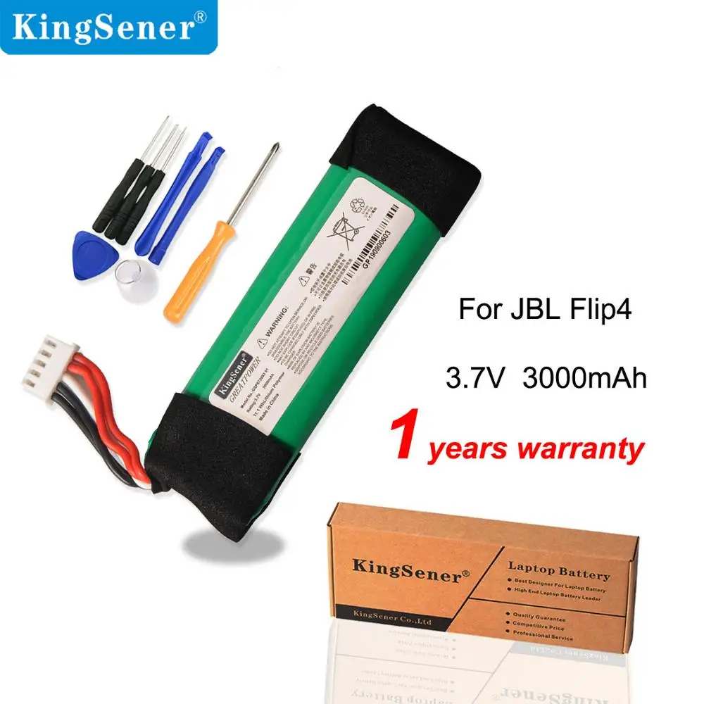 Фото Аккумулятор Kingsener 3,7 в 3000 мАч GSP872693 01 для JBL Speaker Flip 4, Flip 4 Special Edition + сменный инструмент для ремонта №1