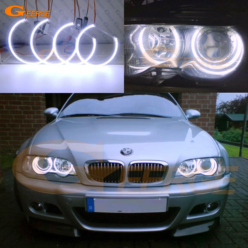

Excellent Ultra bright illumination COB led angel eyes halo rings For BMW E46 Coupe Convertible PRE-FACELIFT 1999-2003
