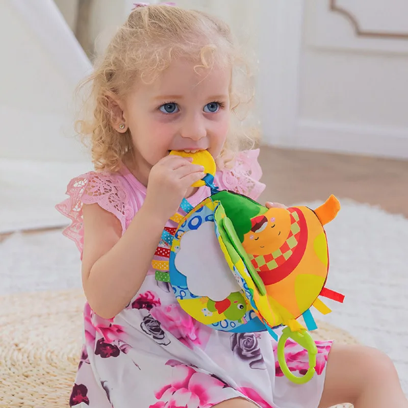 8 Pages Baby Educational Cloth Book Rustling Coloring Infant Learning Toys For Children Toddler Stroller Rattle Hanging Baby Toy