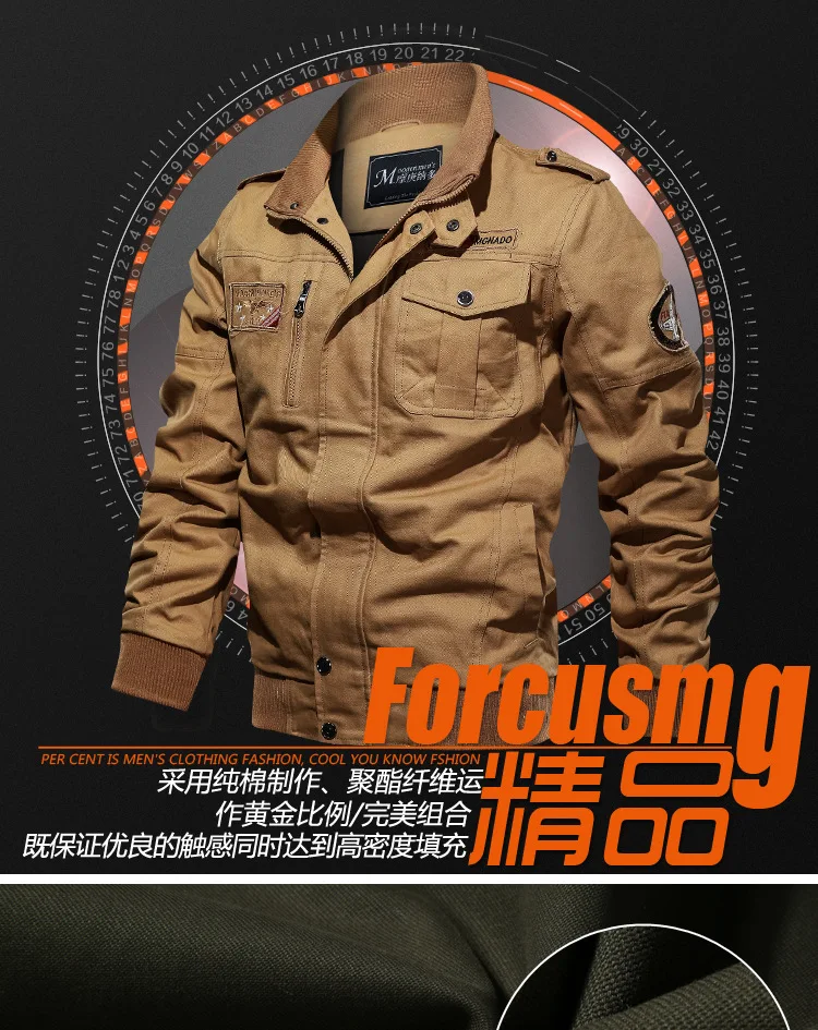 Military Tactics Bomber Jacket Men Spring Autumn Multi-pocket Pilot Coats Male Army Cargo Flight Men's Jackets Plus Size 6XL jacket hoodie