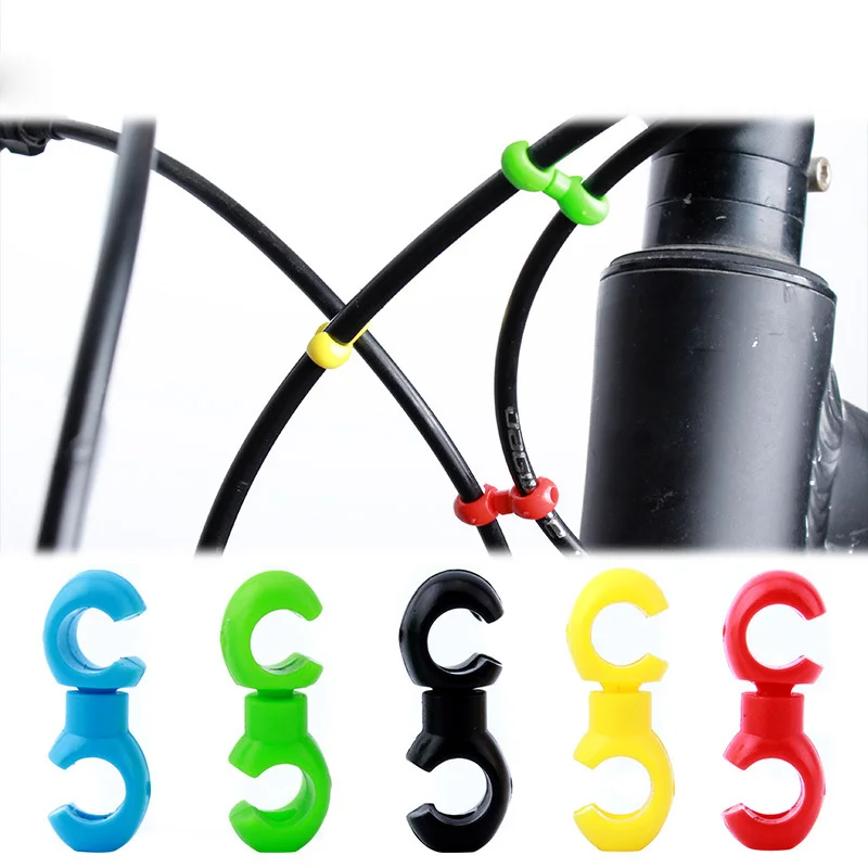 10PCS Brake Cable Housing Sets Pipe Line Deduction Handcuffs Form Clips Tubing Buckle MTB Road