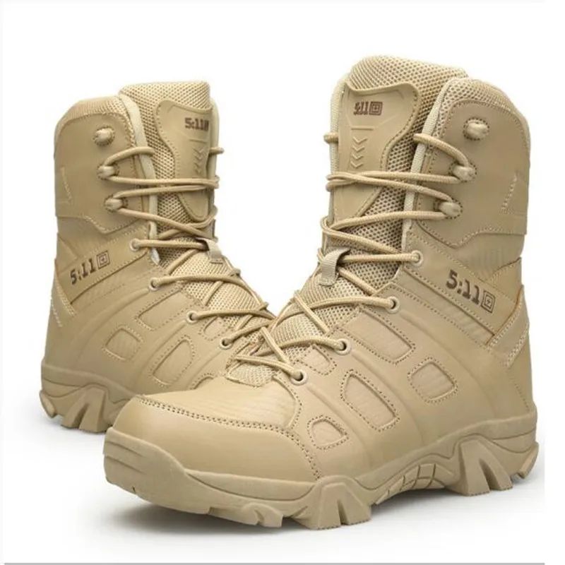 

2019 Winter New Waterproof Non-slip Combat Army Work Boots Casual Fashion Warm High Waist Men's Large Size Boots