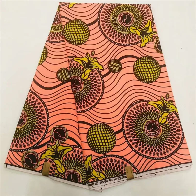 Новейший дизайн африканская вощеная ткань принтом Кент Ткань 6 ярдов Анкара африканская восковая печать оптом полиэстер восковая ткань для платья