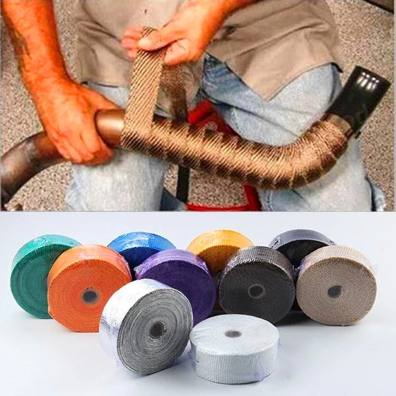 5M x25mm Roll Fiber glass Heat Shield Motorcycle Exhaust Thermal Tape  Header Pipe Wrap Tape l Protection Ties - AliExpress