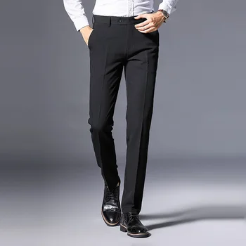 

Dress Pants Men's Summer Slim Business Interview Tooling Frosted Straight Formal Career Work Trousers
