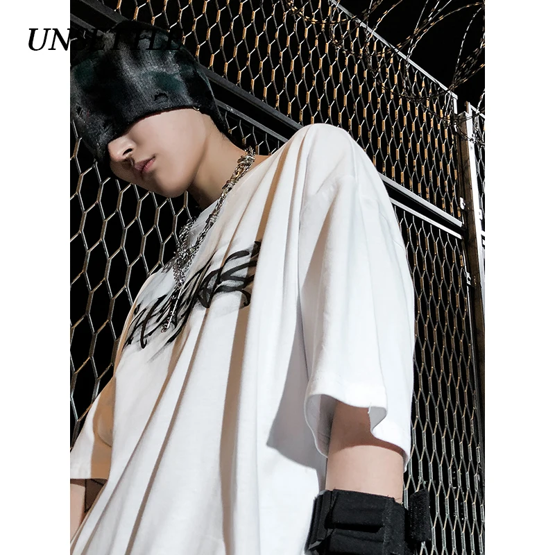 UNSETTLE летняя Мужская/Женская Футболка Harajuku футболка в стиле хип хоп с принтом