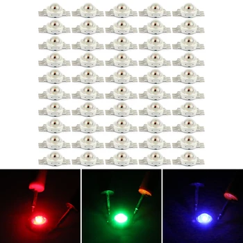 

Artudatech 50Pcs 1W LED RGB 6 Pin Beads Lamp Diodes High Power Epistar Chip Light Diode