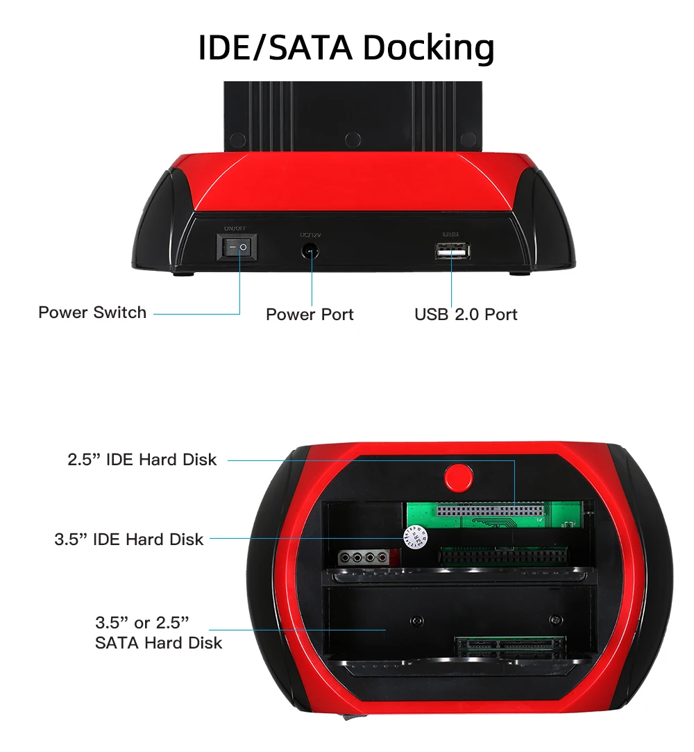 TISHRIC все в одном 3,5 2,5 док-станция AU Hdd Dual IDE SATA USB внешний HD корпус жесткий диск кардридер