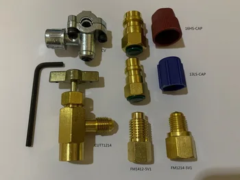

R12 to R134A Conversion Kit BPV31 Piercing Tap Valve Refrigerant Opening Valve 8401 Refrigerant Vacuum Pump Adapter