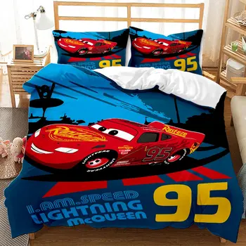 

Cars Bedding Set Cute Duvet Cover Pillowcases Twin Full Queen King Size Kids bedlinen 3PCS home Textiles