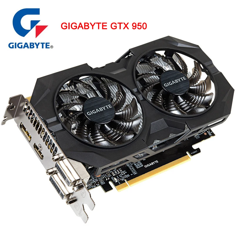 

GIGABYTE GTX 950 graphics card with GeForce GTX 950 GPU 2GB 128Bit memory interface GDDR5 video card for PC game VGA uses cards