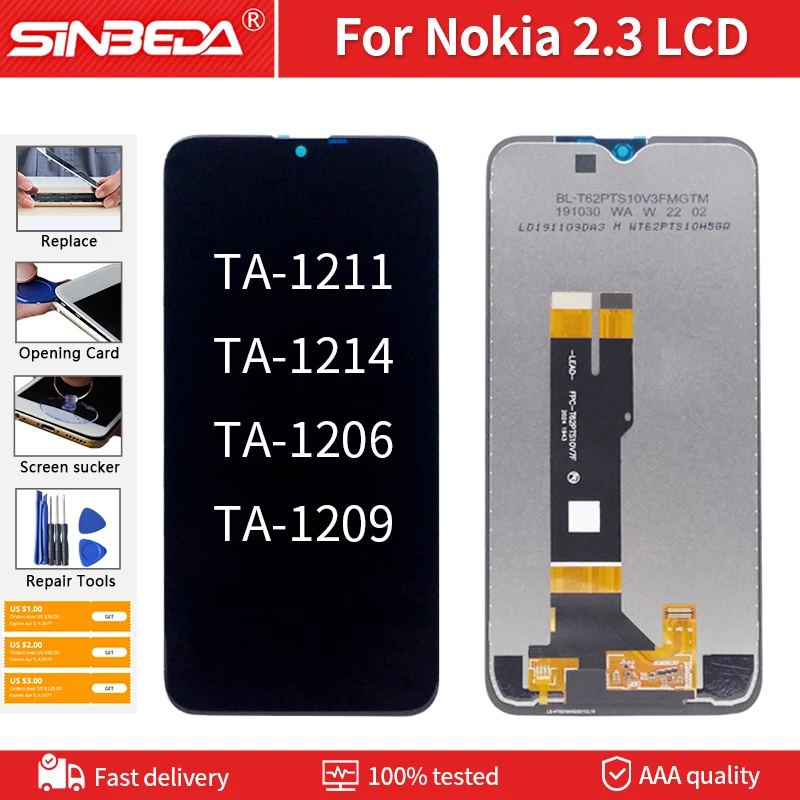 Sinbeda 6 2 &quotдля NOKIA 3 ЖК-дисплей с кодирующий преобразователь сенсорного экрана в