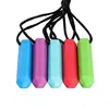 Baby Teether Sensory Chew Necklace Robot Dinosaur Silicone Teether for Teething Autism Biting Chewing Baby Care Pacifier Pendant 2
