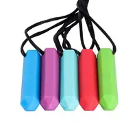 Baby Teether Sensory Chew Necklace Robot Dinosaur Silicone Teether for Teething Autism Biting Chewing Baby Care Pacifier Pendant 2