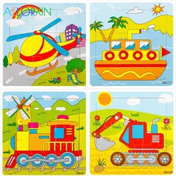 2 Pçs/lote Inteligência Enigma de Madeira Dos Desenhos Animados Animais Crianças Brinquedos Educacionais Do Bebê Presente Formas Tangram Jigsaw Board Brinquedos Para As Crianças