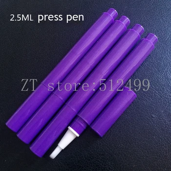 

30pcs/lot 2.5ml Empty DIY Purple Cosmetic Liquid Foundation Press Pen Travel Refillable Container with Electroplated Metal Shell