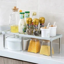 Casa Armadio Dell'organizzatore di Immagazzinaggio Scaffale per Cucina Cremagliera Risparmio di Spazio Guardaroba Decorativa Ripiani Cabinet Titolari(China)