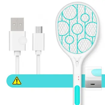

Electric Insect Racket Swatter Zapper USB Rechargeable Mosquito Swatter Kill Fly Bug Zapper Killer Trap