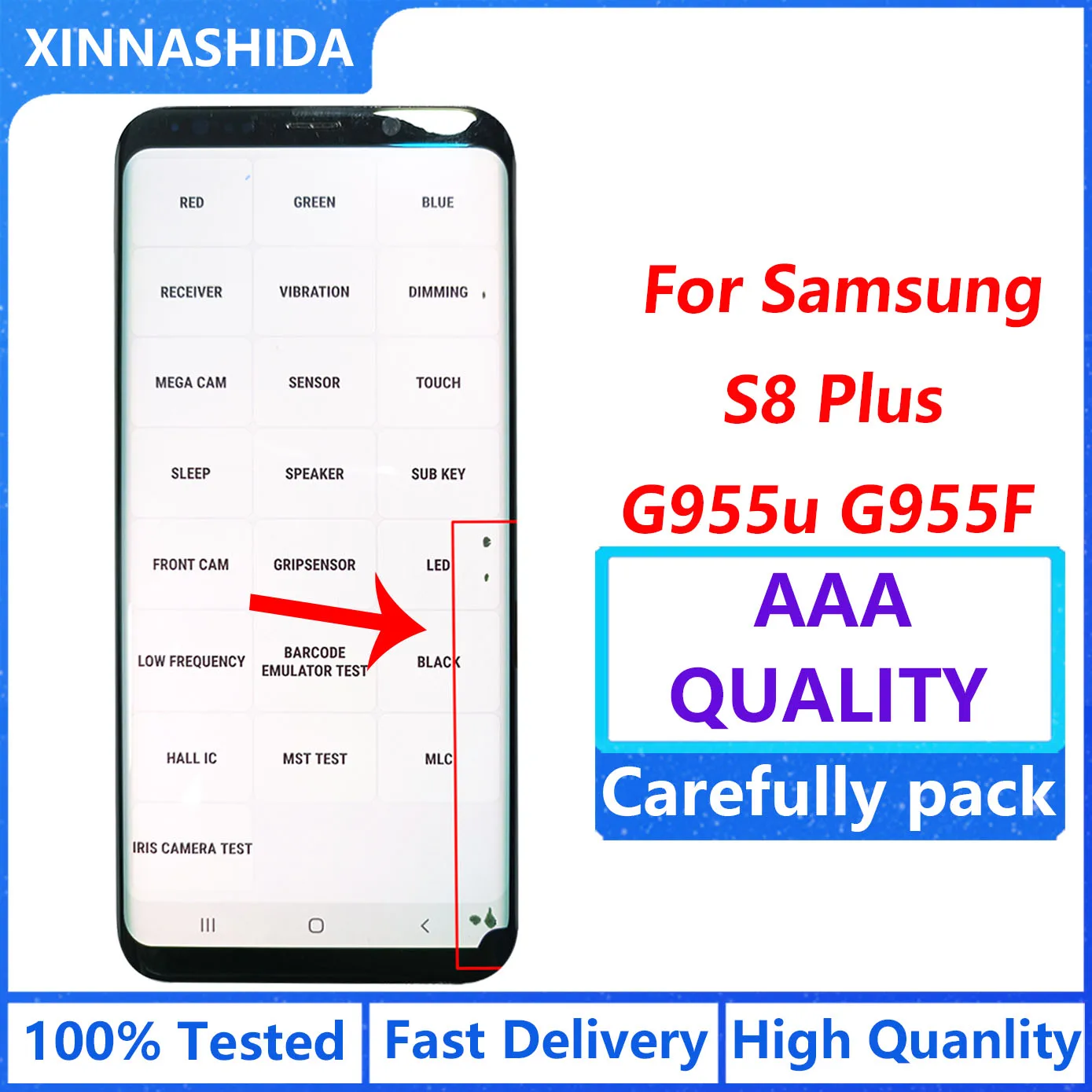 ЖК-экран AMOLED для Samsung Galaxy S8 Plus G955u G955F ЖК-дисплей сенсорный экран дигитайзер с