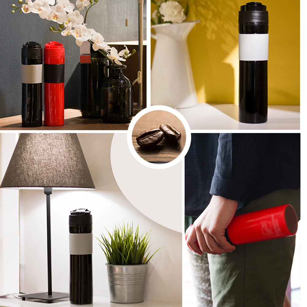 

Portable Plastic Filter Coffee Port Tea Fruit Cup Travel Thermos Mug Pot Flask