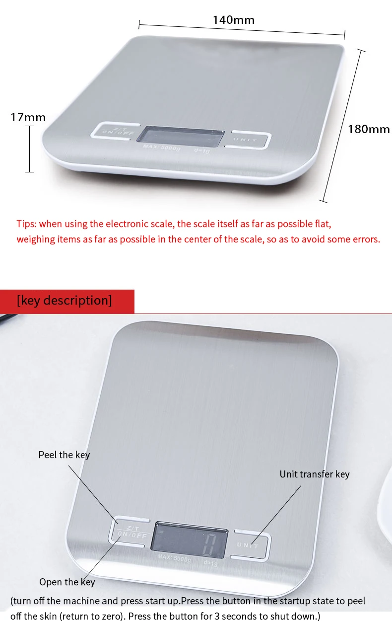 Baking tool electronic scale household scale gram scale cake electronic baking scale precision kitchen scale