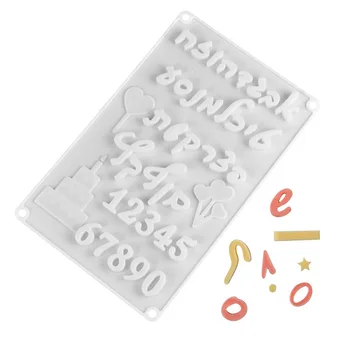 

Chocolate Mold Hebrew Letter Shapes Silicone Molds Baking Dish for Fondant Candy Sugar Craft Form Cake Decorating Tool
