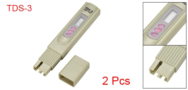 Uxcell 1 шт. 2 шт. 4 шт. TDS-3 PPM Измеритель проводимости цифровой тестер для Ro воды аквариум бассейн синий желтый красный серый оранжевый - Цвет: 2 Pack Grey