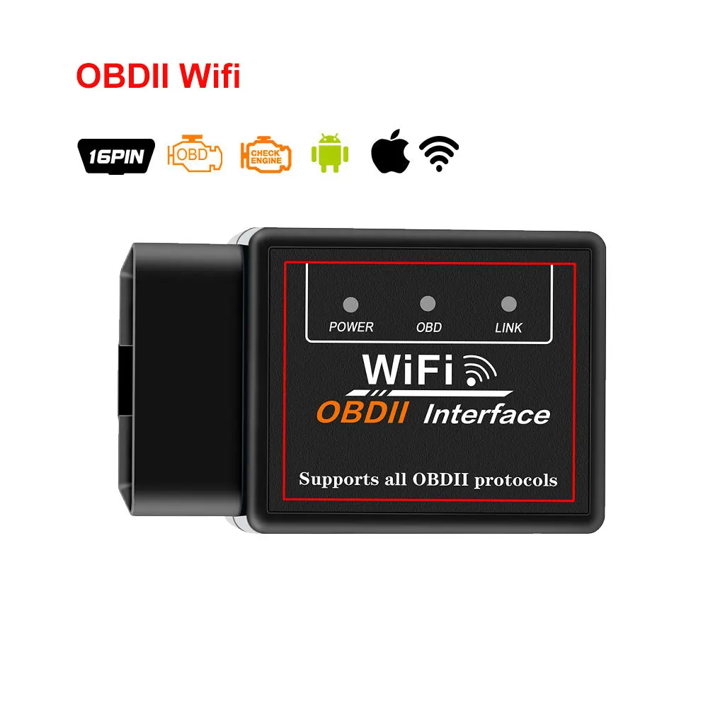 ELM327 V1.5 с чипом PIC18F25K80 считыватель кода OBD ELM 327 wifi OBD2 диагностический инструмент для Android/IOS/PC автоматический сканер obdii - Цвет: OBDII WiFi