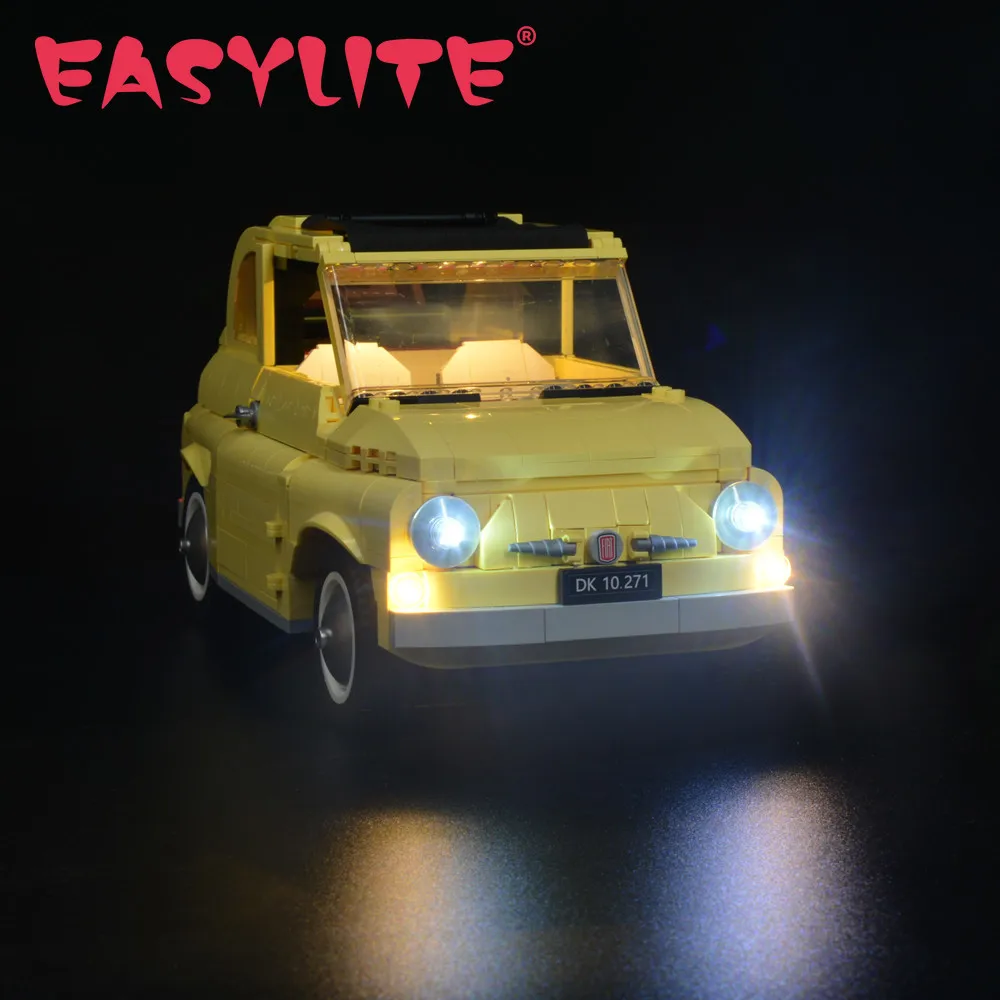Easylite Led Light Set Per 10271 Fiat 500 Giocattoli Per Auto Building Blocks Giocattoli Fai Da Te Mattoni Solo Kit Di Illuminazione No Model