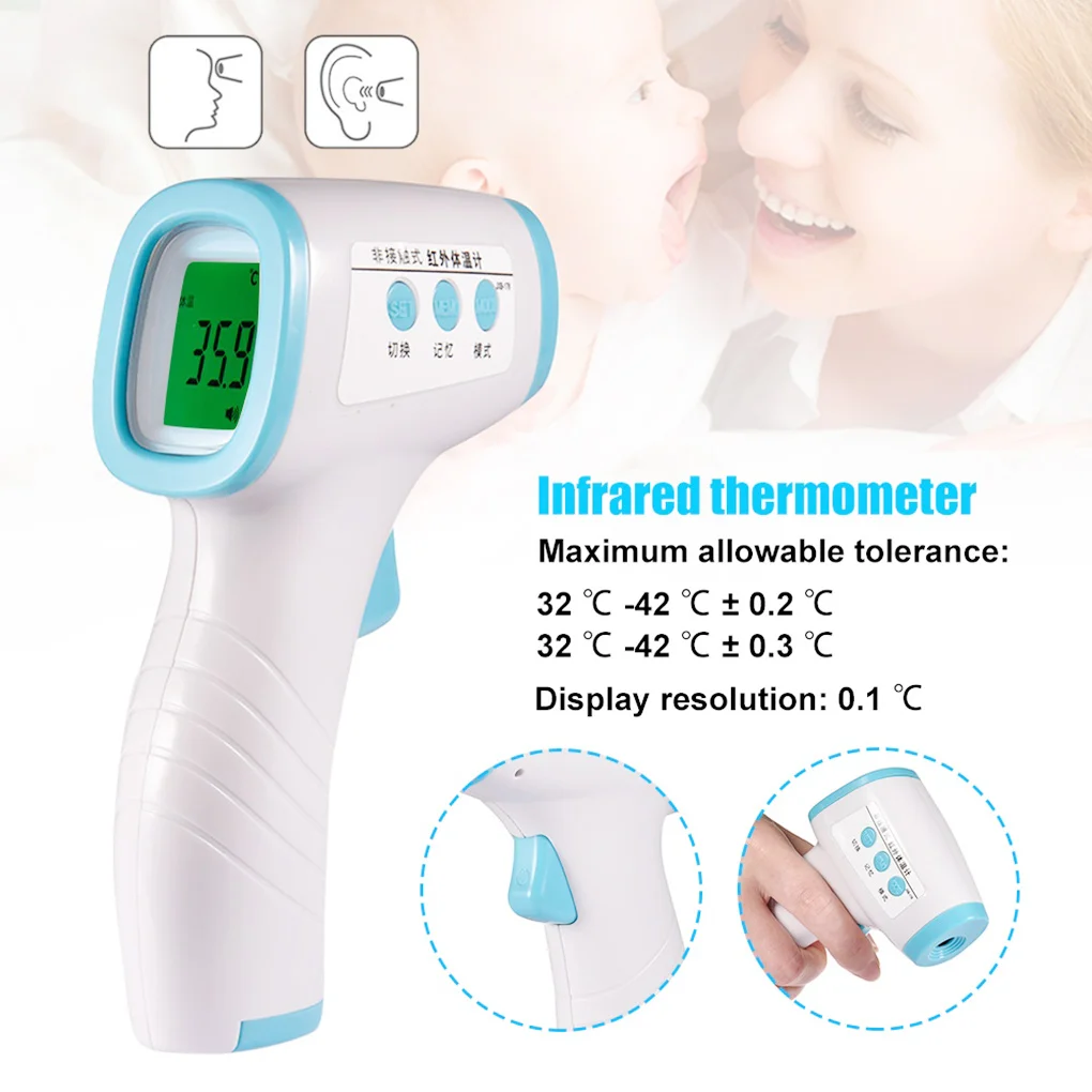 

Non-contact Infrared Digital Thermometer Forehead Ear Body Temperature Meter Measuring Tool