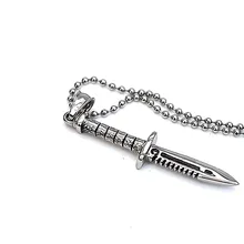 EDC титановая сталь подвеска с ножом подвеска «меч» модный креативный орнамент мужское ожерелье Outdool инструмент самозащиты для женщин