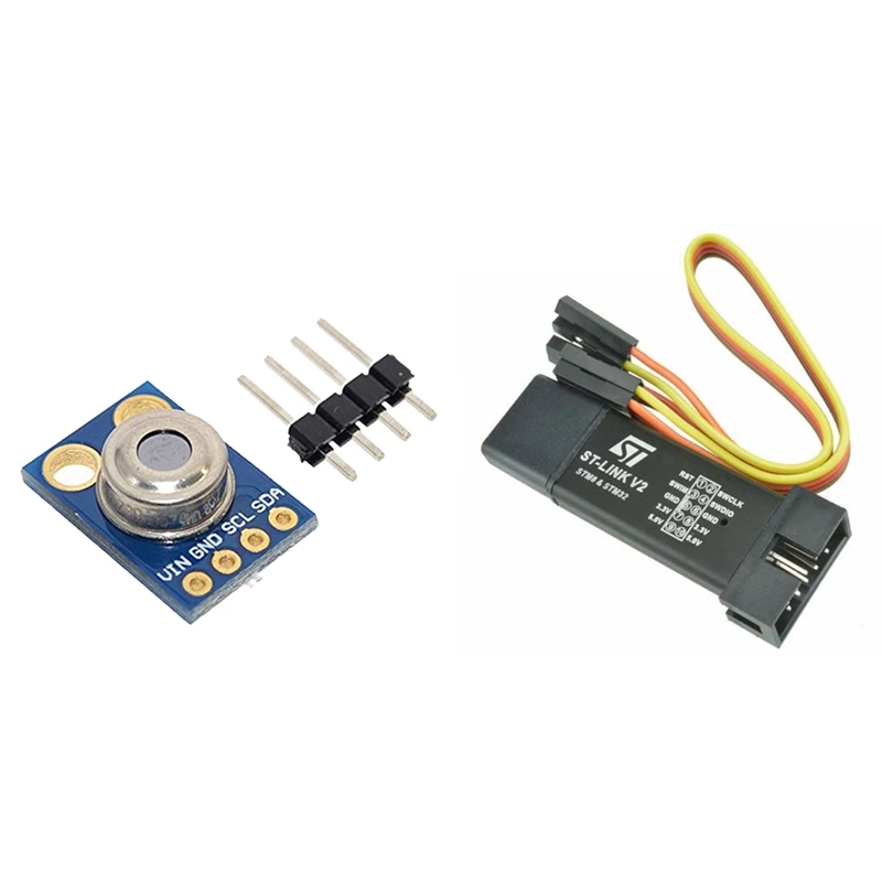 Горячая-1 шт. ST-Link V2 БЛОК ПРОГРАММИРОВАНИЯ мини STM8 STM32 Эмулятор загрузчика M89 и 1 шт. MLX90614ESF MLX90614 Бесконтактный T