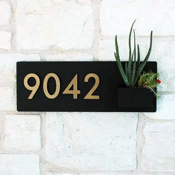 

House Numbers 0-9 ABC Metal 3D modern Outdoor Waterproof Home Hotel Door Plates Stainless Steel Lettre Sign Address custom plate