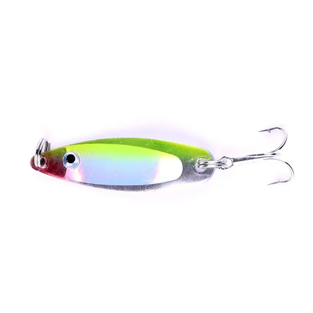 1PCS Hot 5CM/6.5G Metal Sequin Fishing LURE Artificial Bait 3D Eyes With Ring And Three Hooks 1