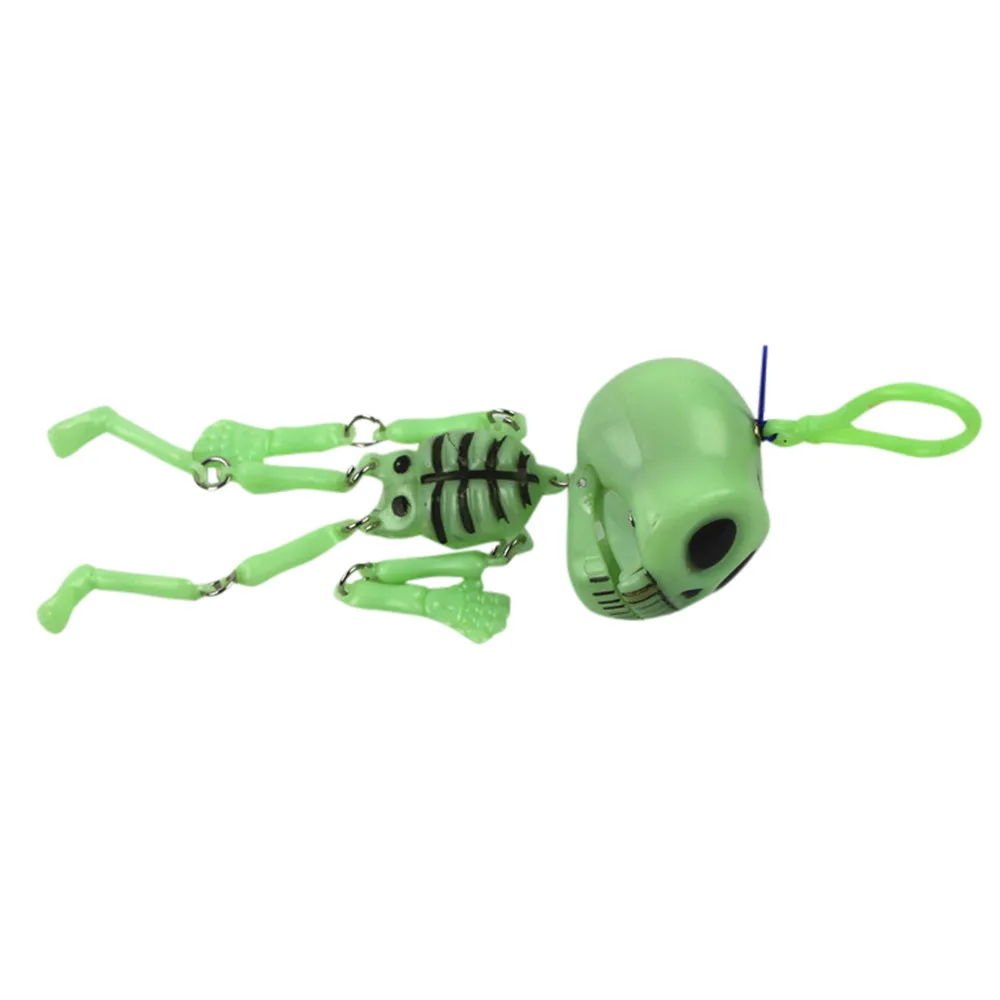 Украшения для Хэллоуина пластиковые зеленые детские игрушки будут перемещать ночник маленький Скелет полка брелок подарок на Хэллоуин diy