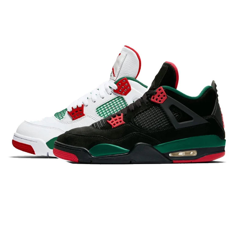 Мужские баскетбольные кроссовки Nrg Raptor Jordan 4 в стиле ретро, белые, Ce, мужские, t Kaws, серые, однодневные, тату, черная кошка, спортивные кроссовки