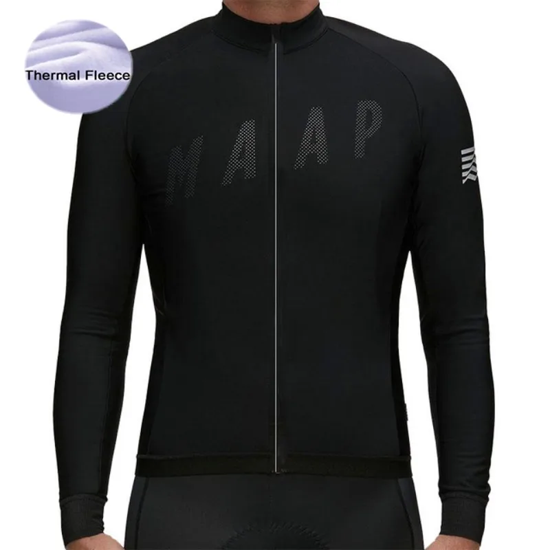 Pro Team MAAP Мужская велосипедная Джерси Зимняя Теплая Флисовая Джерси для велоспорта теплая одежда для горного велосипеда Ropa Ciclismo - Цвет: Jersey Shirts 4