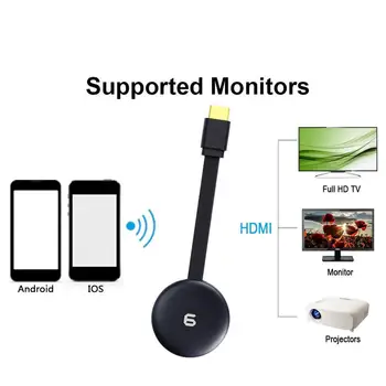 

Wireless Display Dongle,wifi Portable Display Receiver For Ios Smartph Iphone Dongle Miracast 1080p Ipad android Hdmi M4O9
