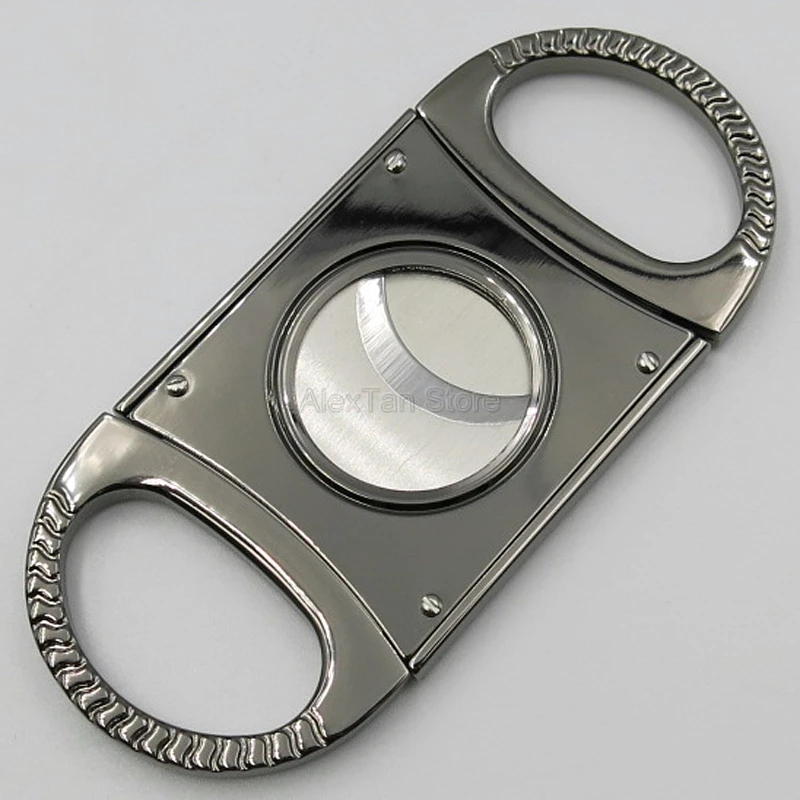 COHIBA Elegant Stainless Steel Cigar Cutter Super Sharp Dual Blades Cigar Tobacco Scissor Cutting W/Gift Box Brand New