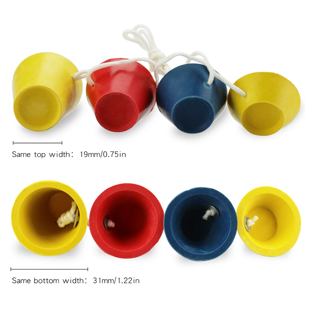 4 Pack Professional Rubber Golf Tees - Easy to Use on Hard Ground or Winter Tees
